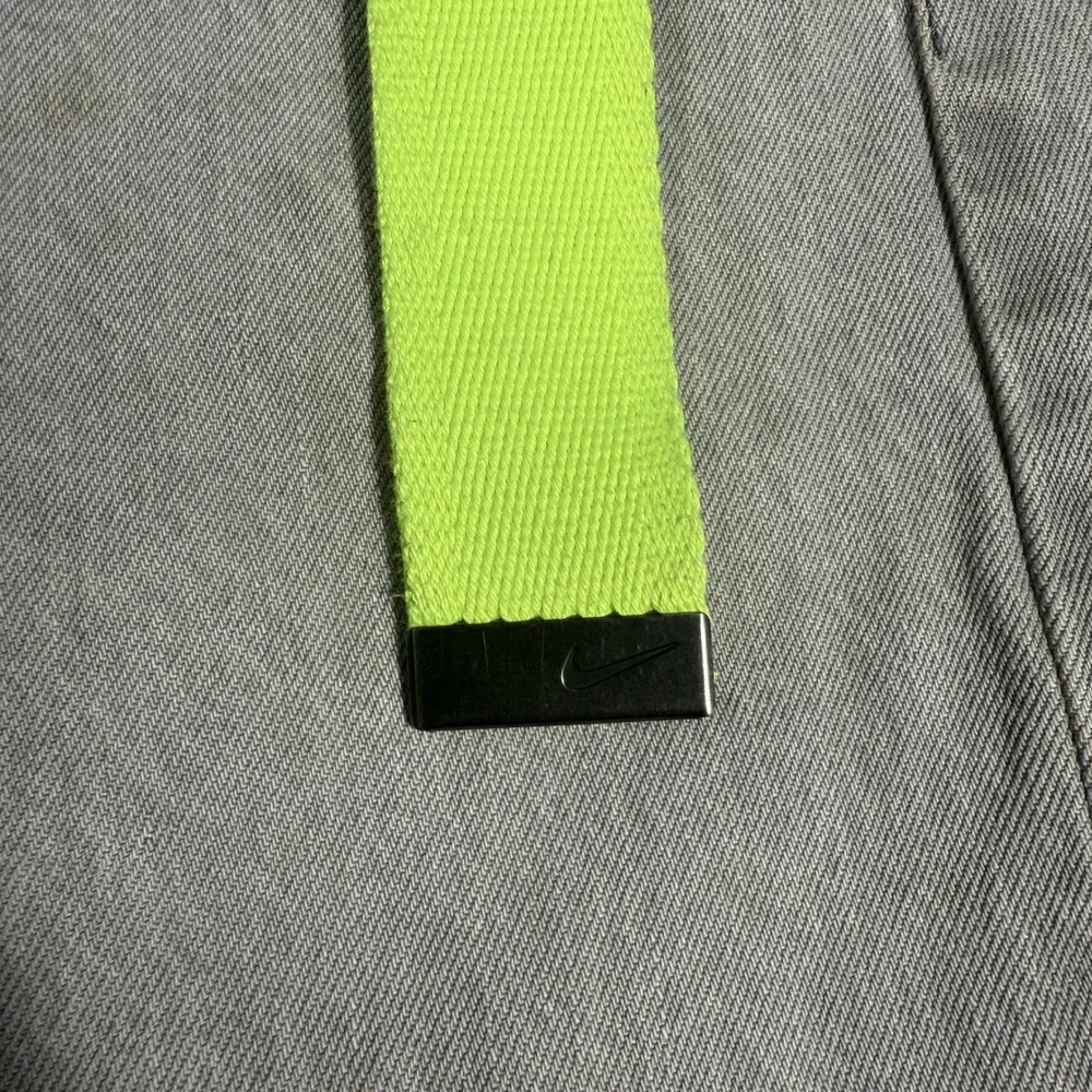 Y2K Nike Web Belt Volt Mens Adjustable Belt Buckle Golf Sporty Athleisure